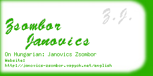 zsombor janovics business card